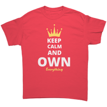 Load image into Gallery viewer, Unisex_Keep_Calm_And_Own_Everything_Tee_Coral_Silk_Mockup.png_4736525