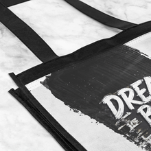 Load image into Gallery viewer, Dream_Big_Stay_Humble_Bag_GroceryTote_CloseUp_AS_Mockup.png_15871529
