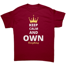 Load image into Gallery viewer, Unisex_Keep_Calm_And_Own_Everything_Tee_Cardinal_Mockup.png_4736517
