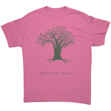 Load image into Gallery viewer, Unisex_Know_Your_Roots_Tee_Azalea_Mockup.png_4507712
