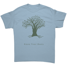 Load image into Gallery viewer, Unisex_Know_Your_Roots_Tee_Light_Blue_Mockup.png_4507719
