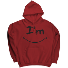 Load image into Gallery viewer, Unisex_Smiley_Face_Hoodie_Cardinal_Red_Mockup.png_4424063
