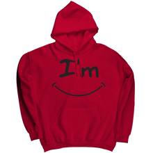 Load image into Gallery viewer, Unisex_Smiley_Face_Hoodie_Red_Mockup.png_4424072
