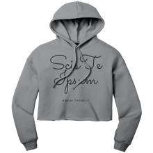 Load image into Gallery viewer, Womens_Know_Thyself_Crop_Hoodie_Storm_Front_Mockup.png_7000674

